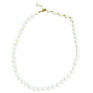 Vintage milk glass beaded necklace
